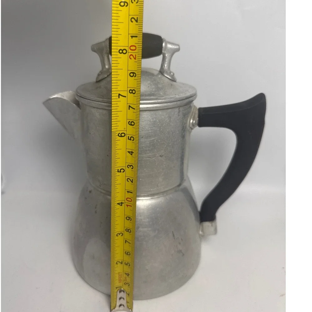 Wear-Ever Drip Coffee Pot OS Silver Good Vintage Aluminum Mid-Century USA